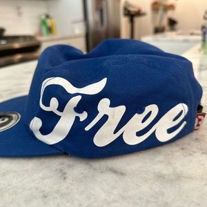 Title: Bold Blue ‘Freedom’ Embroidered Snapback Cap